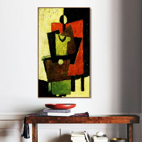 INVIN ART Framed Canvas Giclee Print Art 1918 Femme assise dans un fauteuil rouge by Pablo Picasso Wall Art Living Room Home Office Decorations