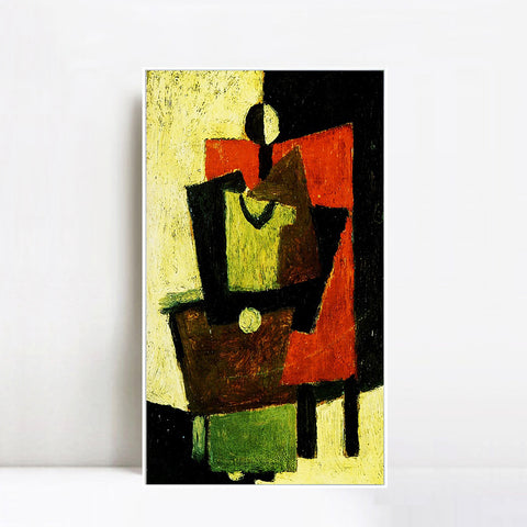 INVIN ART Framed Canvas Giclee Print Art 1918 Femme assise dans un fauteuil rouge by Pablo Picasso Wall Art Living Room Home Office Decorations