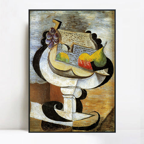 INVIN ART Framed Canvas Giclee Print Art 1917 Compotier by Pablo Picasso Wall Art Living Room Home Office Decorations