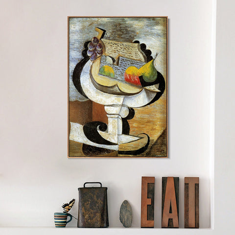 INVIN ART Framed Canvas Giclee Print Art 1917 Compotier by Pablo Picasso Wall Art Living Room Home Office Decorations