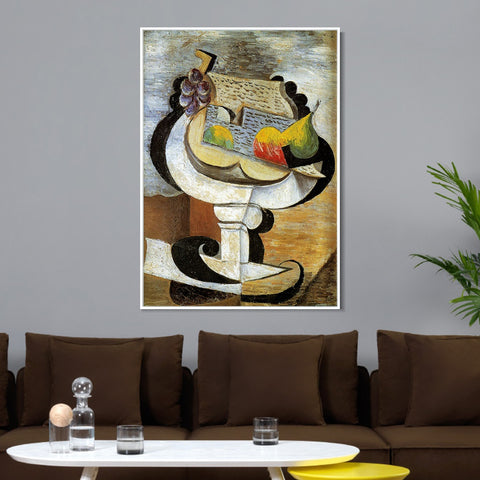 INVIN ART Framed Canvas Giclee Print Art 1917 Compotier by Pablo Picasso Wall Art Living Room Home Office Decorations