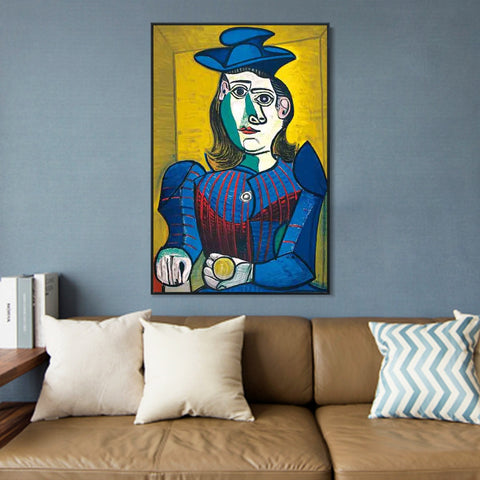 INVIN ART Framed Canvas Giclee Print Art d_apres by Pablo Picasso Wall Art Living Room Home Office Decorations