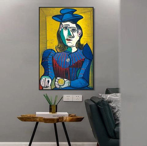 INVIN ART Framed Canvas Giclee Print Art d_apres by Pablo Picasso Wall Art Living Room Home Office Decorations