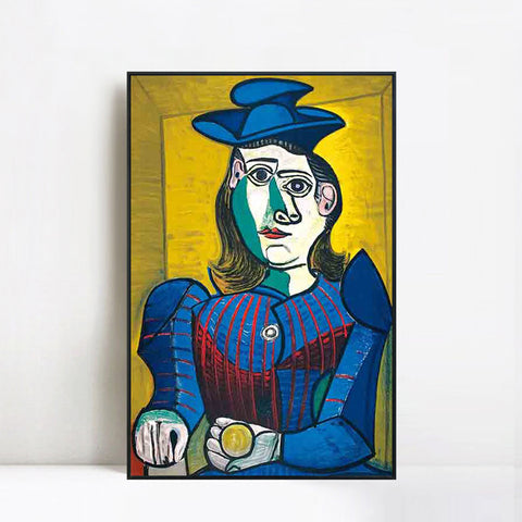 INVIN ART Framed Canvas Giclee Print Art d_apres by Pablo Picasso Wall Art Living Room Home Office Decorations