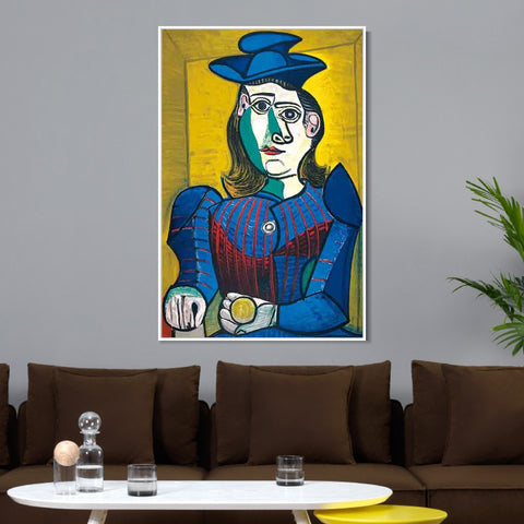 INVIN ART Framed Canvas Giclee Print Art d_apres by Pablo Picasso Wall Art Living Room Home Office Decorations