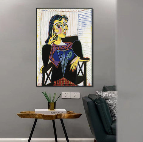 INVIN ART Framed Canvas Giclee Print Art Series#343 by Pablo Picasso Wall Art Living Room Home Office Decorations