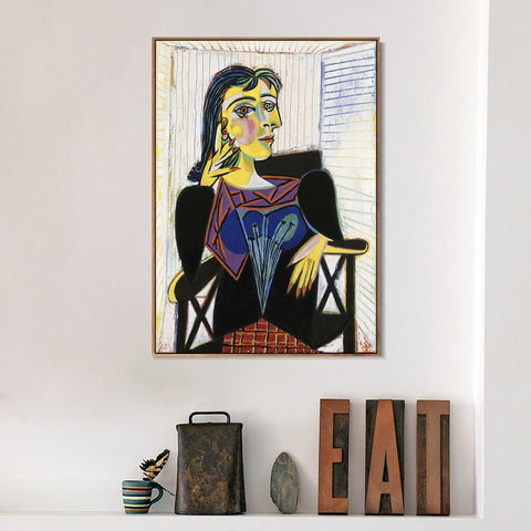 INVIN ART Framed Canvas Giclee Print Art Series#343 by Pablo Picasso Wall Art Living Room Home Office Decorations