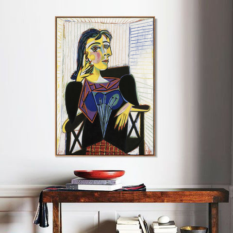 INVIN ART Framed Canvas Giclee Print Art Series#343 by Pablo Picasso Wall Art Living Room Home Office Decorations