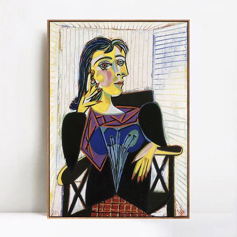 INVIN ART Framed Canvas Giclee Print Art Series#343 by Pablo Picasso Wall Art Living Room Home Office Decorations