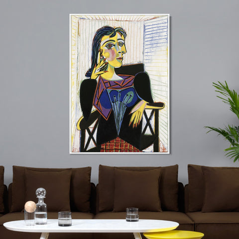 INVIN ART Framed Canvas Giclee Print Art Series#343 by Pablo Picasso Wall Art Living Room Home Office Decorations
