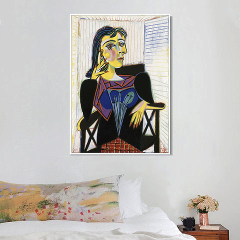 INVIN ART Framed Canvas Giclee Print Art Series#343 by Pablo Picasso Wall Art Living Room Home Office Decorations