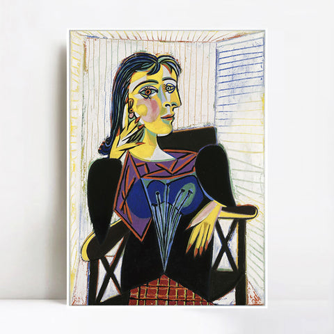 INVIN ART Framed Canvas Giclee Print Art Series#343 by Pablo Picasso Wall Art Living Room Home Office Decorations