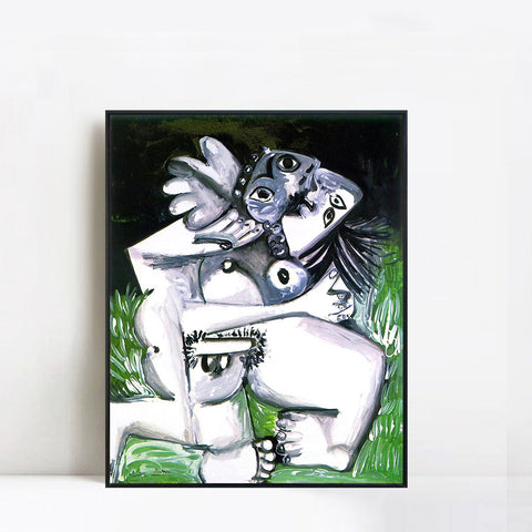 INVIN ART Framed Canvas Giclee Print Art 1969 L'enreinte by Pablo Picasso Wall Art Living Room Home Office Decorations