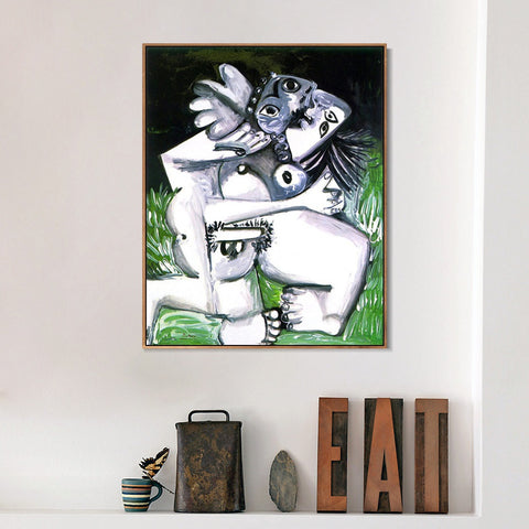 INVIN ART Framed Canvas Giclee Print Art 1969 L'enreinte by Pablo Picasso Wall Art Living Room Home Office Decorations