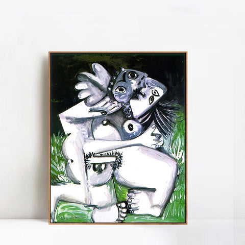 INVIN ART Framed Canvas Giclee Print Art 1969 L'enreinte by Pablo Picasso Wall Art Living Room Home Office Decorations