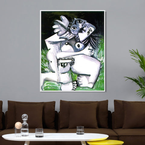 INVIN ART Framed Canvas Giclee Print Art 1969 L'enreinte by Pablo Picasso Wall Art Living Room Home Office Decorations