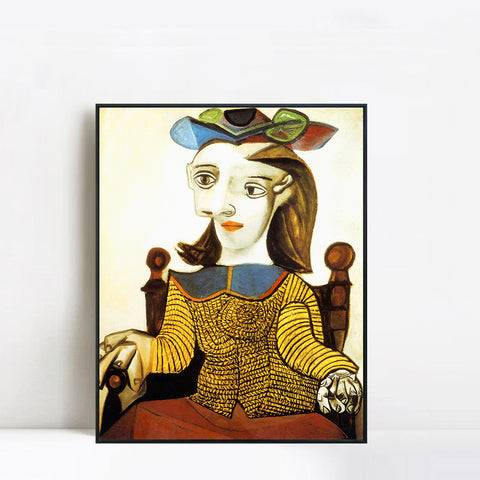 INVIN ART Framed Canvas Giclee Print Art Series#347 by Pablo Picasso Wall Art Living Room Home Office Decorations
