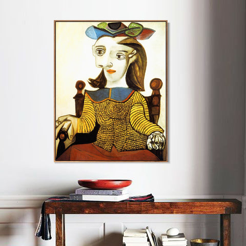 INVIN ART Framed Canvas Giclee Print Art Series#347 by Pablo Picasso Wall Art Living Room Home Office Decorations