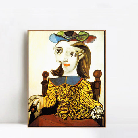 INVIN ART Framed Canvas Giclee Print Art Series#347 by Pablo Picasso Wall Art Living Room Home Office Decorations