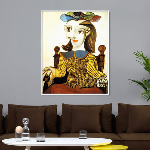 INVIN ART Framed Canvas Giclee Print Art Series#347 by Pablo Picasso Wall Art Living Room Home Office Decorations