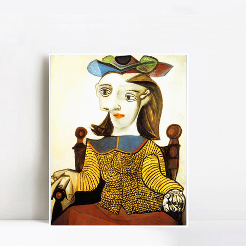 INVIN ART Framed Canvas Giclee Print Art Series#347 by Pablo Picasso Wall Art Living Room Home Office Decorations