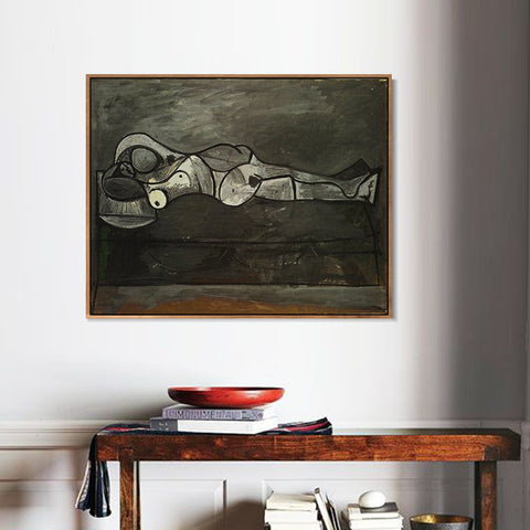 INVIN ART Framed Canvas Giclee Print Art 1944 Nu au divan by Pablo Picasso Wall Art Living Room Home Office Decorations