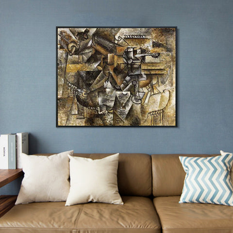 INVIN ART Framed Canvas Giclee Print Art Series#352 by Pablo Picasso Wall Art Living Room Home Office Decorations