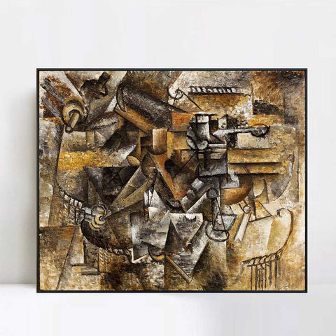 INVIN ART Framed Canvas Giclee Print Art Series#352 by Pablo Picasso Wall Art Living Room Home Office Decorations