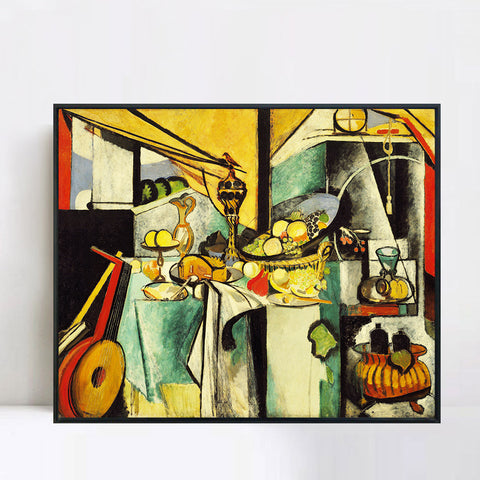 INVIN ART Framed Canvas Giclee Print Art Series#354 by Pablo Picasso Wall Art Living Room Home Office Decorations