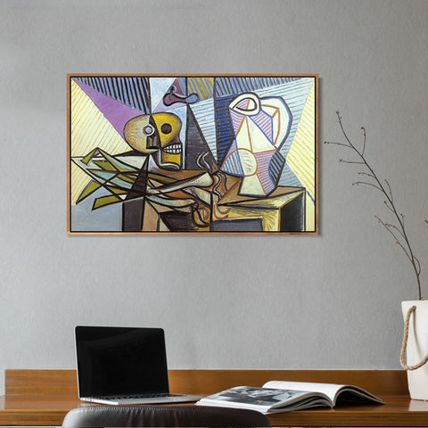 INVIN ART Framed Canvas Giclee Print Art 1945 Poireaux, crane et pichet 3 by Pablo Picasso Wall Art Living Room Home Office Decorations