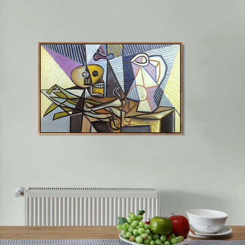 INVIN ART Framed Canvas Giclee Print Art 1945 Poireaux, crane et pichet 3 by Pablo Picasso Wall Art Living Room Home Office Decorations