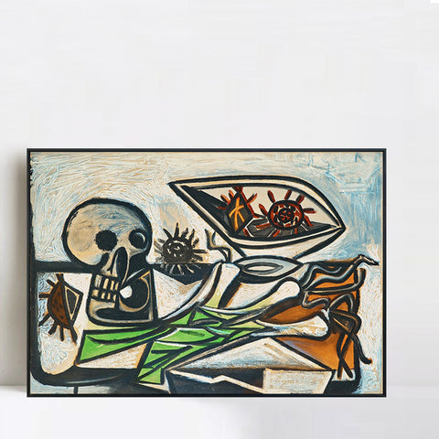 INVIN ART Framed Canvas Giclee Print Art Series#360 by Pablo Picasso Wall Art Living Room Home Office Decorations