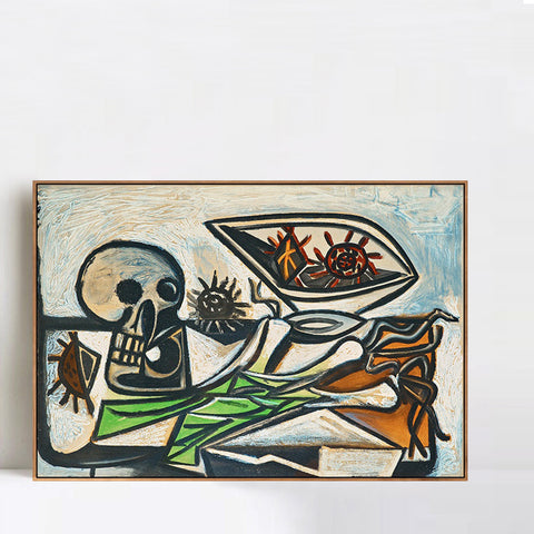 INVIN ART Framed Canvas Giclee Print Art Series#360 by Pablo Picasso Wall Art Living Room Home Office Decorations