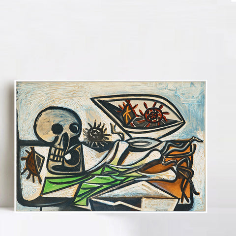 INVIN ART Framed Canvas Giclee Print Art Series#360 by Pablo Picasso Wall Art Living Room Home Office Decorations