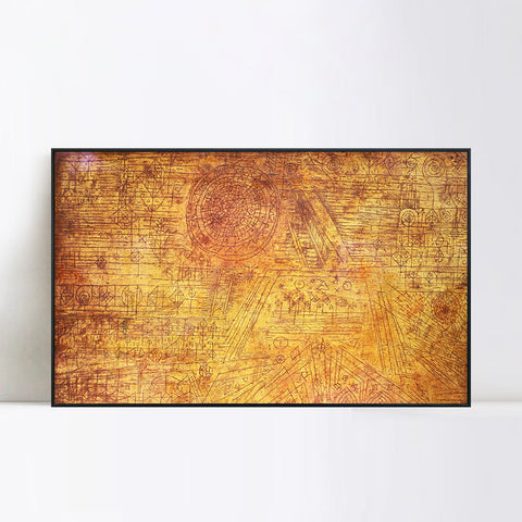 INVIN ART Framed Canvas Giclee Print freccia in giardino;1929;02 by Paul Klee Wall Art Living Room Home Office Decorations