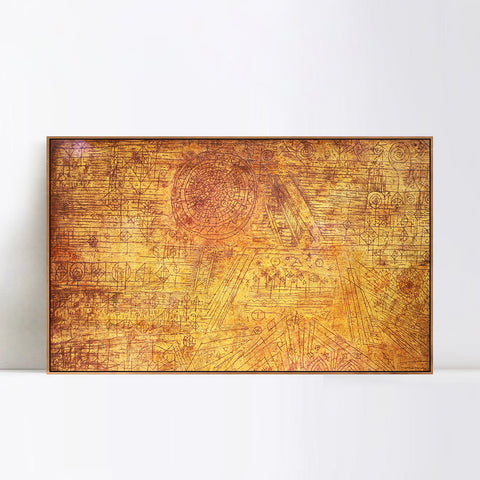 INVIN ART Framed Canvas Giclee Print freccia in giardino;1929;02 by Paul Klee Wall Art Living Room Home Office Decorations