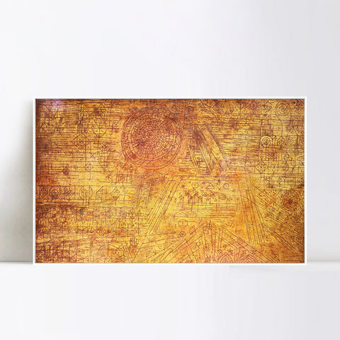 INVIN ART Framed Canvas Giclee Print freccia in giardino;1929;02 by Paul Klee Wall Art Living Room Home Office Decorations