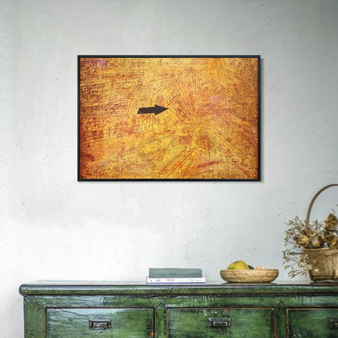 INVIN ART Framed Canvas Giclee Print freccia in giardino, 1929, 03 by Paul Klee Wall Art Living Room Home Office Decorations