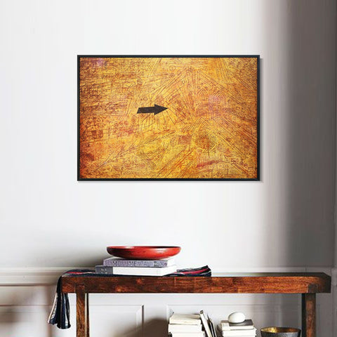 INVIN ART Framed Canvas Giclee Print freccia in giardino, 1929, 03 by Paul Klee Wall Art Living Room Home Office Decorations