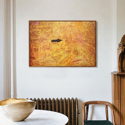 INVIN ART Framed Canvas Giclee Print freccia in giardino, 1929, 03 by Paul Klee Wall Art Living Room Home Office Decorations