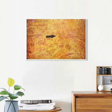 INVIN ART Framed Canvas Giclee Print freccia in giardino, 1929, 03 by Paul Klee Wall Art Living Room Home Office Decorations
