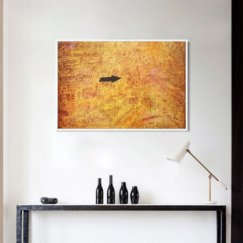 INVIN ART Framed Canvas Giclee Print freccia in giardino, 1929, 03 by Paul Klee Wall Art Living Room Home Office Decorations