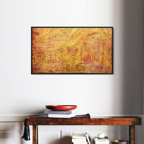 INVIN ART Framed Canvas Giclee Print freccia in giardino, 1929, 03 by Paul Klee Wall Art Living Room Home Office Decorations