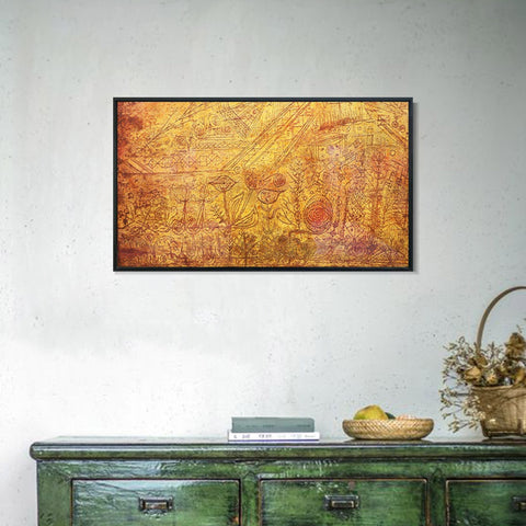 INVIN ART Framed Canvas Giclee Print freccia in giardino, 1929, 03 by Paul Klee Wall Art Living Room Home Office Decorations
