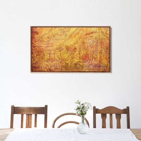 INVIN ART Framed Canvas Giclee Print freccia in giardino, 1929, 03 by Paul Klee Wall Art Living Room Home Office Decorations