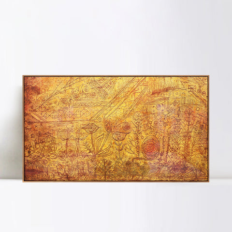 INVIN ART Framed Canvas Giclee Print freccia in giardino, 1929, 03 by Paul Klee Wall Art Living Room Home Office Decorations