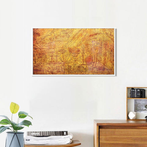 INVIN ART Framed Canvas Giclee Print freccia in giardino, 1929, 03 by Paul Klee Wall Art Living Room Home Office Decorations