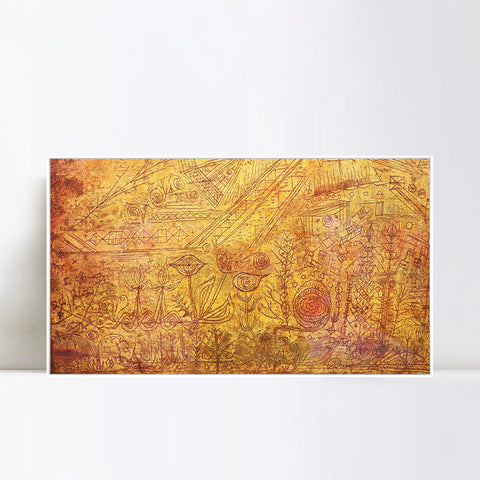 INVIN ART Framed Canvas Giclee Print freccia in giardino, 1929, 03 by Paul Klee Wall Art Living Room Home Office Decorations