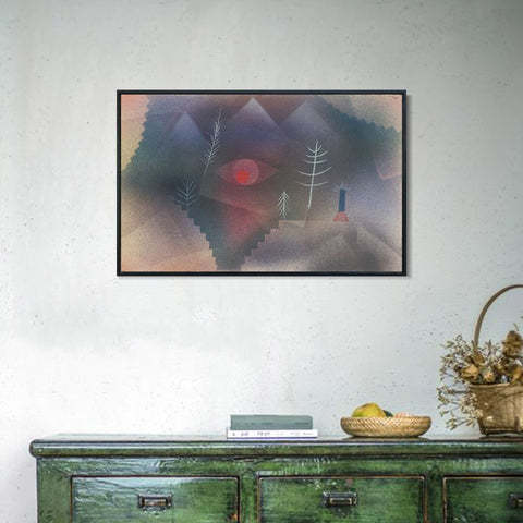 INVIN ART Framed Canvas Giclee Print freccia in giardino, 1929, 03 by Paul Klee Wall Art Living Room Home Office Decorations