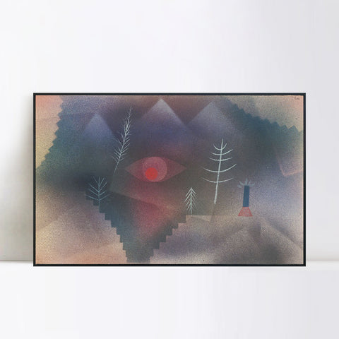 INVIN ART Framed Canvas Giclee Print Swiss Glance of a Landscape by Paul Klee Wall Art Living Room Home Office Decorations